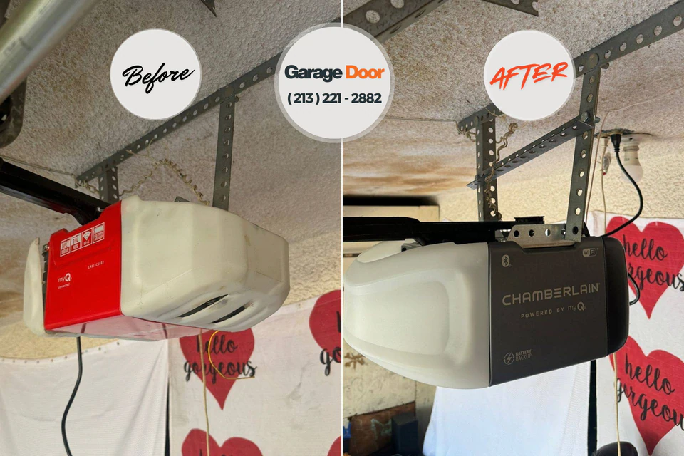 Before and after: garage door repair Washington County